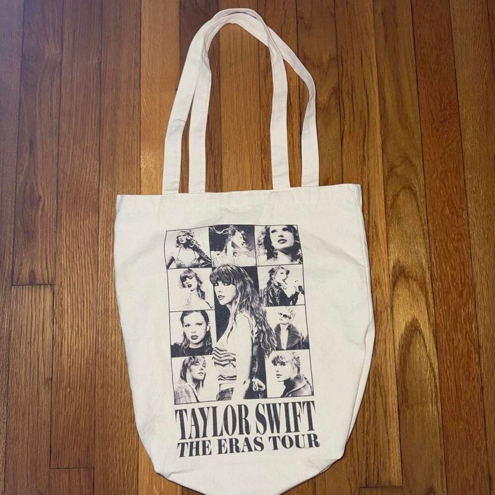 Taylor Swift Eras Tour Official VIP Gift Cream Canvas Tote Bag